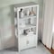 Martha Stewart Hutton Four Tier Shaker Style Bookcase with Storage Cabinet in Gray with Brushed Nickel Hardware ZG-053-GY-MS - alternate 8